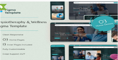 Physeo – Physiotherapy & Wellness Figma Template