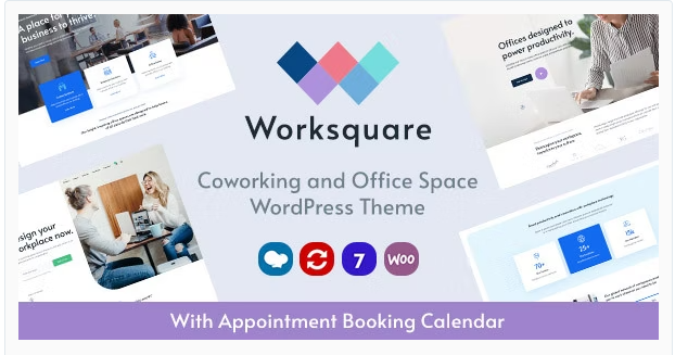 Worksquare – Coworking and Office Space WordPress Theme